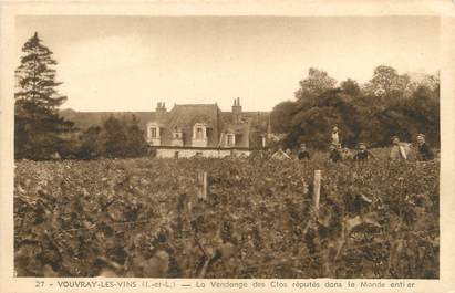 / CPA FRANCE 37 "Vouvray Les Vins, la vendange des clos"