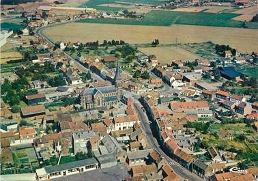 / CPSM FRANCE 62 "Libercourt, vue générale aérienne du centre"