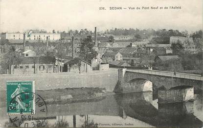 / CPA FRANCE 08 "Sedan, vue du pont neuf et de l'Asfeld"