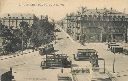 / CPA FRANCE 08 "Sedan, place Turenne et rue Thiers"