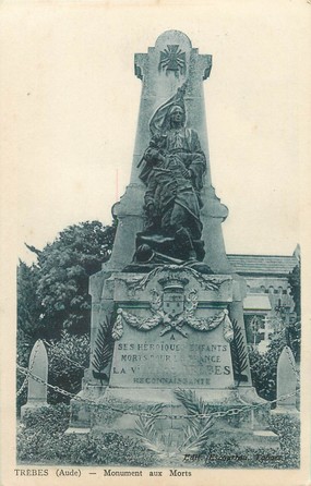 / CPA FRANCE 11 "Trèbes, monument aux morts"