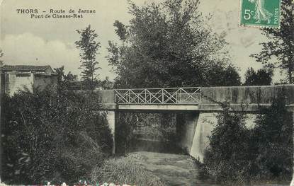 / CPA FRANCE 17 "Thors, route de Jarnac, pont de Chasse rat"