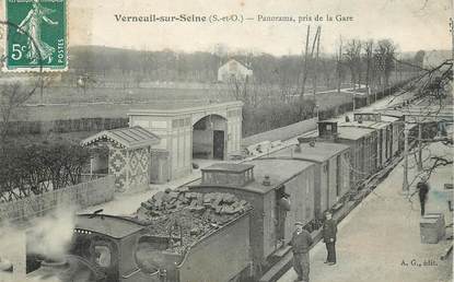 CPA FRANCE 78 "Verneuil sur Seine, panorama prise de la gare" / TRAIN