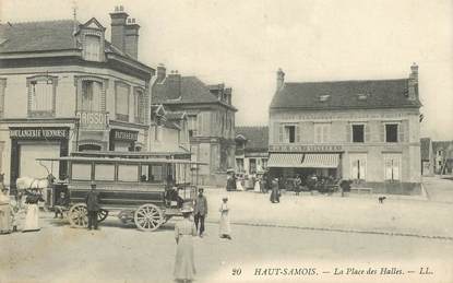 CPA FRANCE 77 "Haut Samois, la Place des Halles" / AUTOBUS