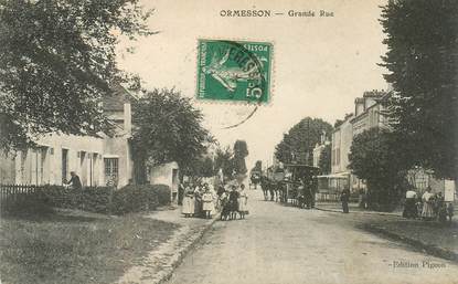 CPA FRANCE 94"Ormesson, la grande rue"