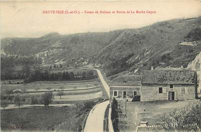 CPA FRANCE 95  "Haute Isle, Ferme de Boileau et route de la Roche Guyon"