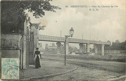CPA FRANCE 95  "Argenteuil, pont du chemin de fer"