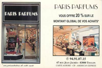 / CPSM FRANCE 83 "Toulon, Paris Parfums"