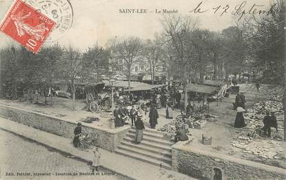 CPA FRANCE 77 "Saint Leu, le marché"