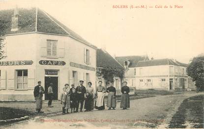 CPA FRANCE 77 "Solers, le café de la place"