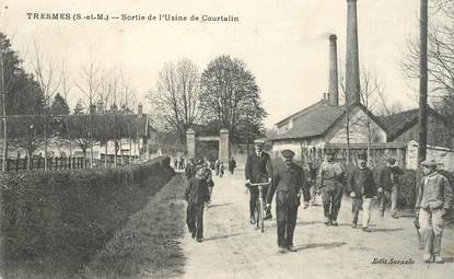 CPA FRANCE 77 "Tresmes, sortie de l'usine de Courtalin"