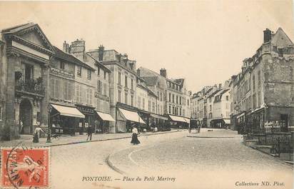CPA FRANCE 95  "Pontoise, Place du Petit Martroy" / TAILLEUR / CAFÉ DE LA PAIX