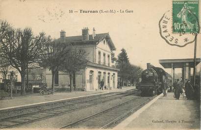 CPA FRANCE 77 "Tournan, la gare" / TRAIN