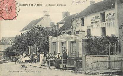 CPA FRANCE 77 "Villiers sur Morin, Restaurant Borniche"