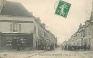 77 Seine Et Marne CPA FRANCE 77 "Villeneuve le Comte, la rue de Crécy, Coiffeur, Epicerie"