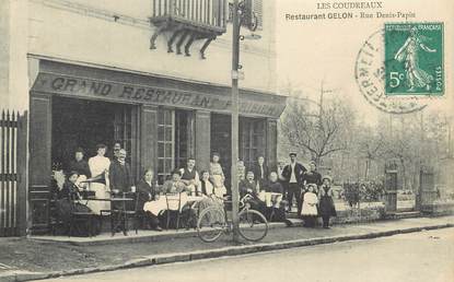 CPA FRANCE 77 "Chelles, restaurant  Gelon, la rue Denis Papin"