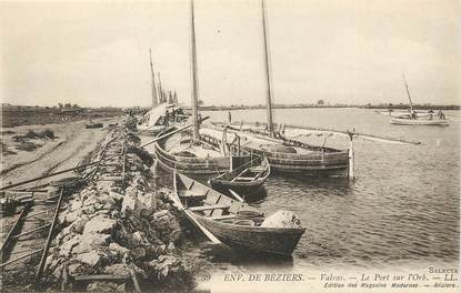 CPA FRANCE 34 "Environs de Béziers, Valras, le Port sur l'Orb" / Ed. L.L.