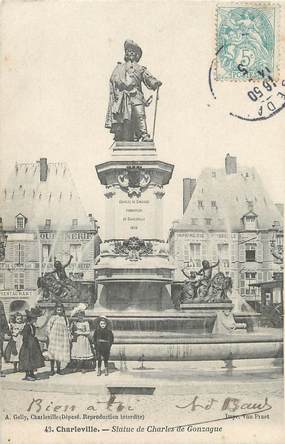 / CPA FRANCE 08 "Charleville, statue de Charles de Gonzague"