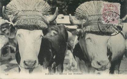 CPA FRANCE 01 "Bourg en Bresse, le marché aux bestiaux" 