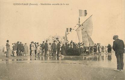 / CPA FRANCE 80 "Quend Plage, bénédictions annuelle de la mer"