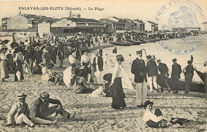 CPA FRANCE 34  "Palavas les Flots, la plage"