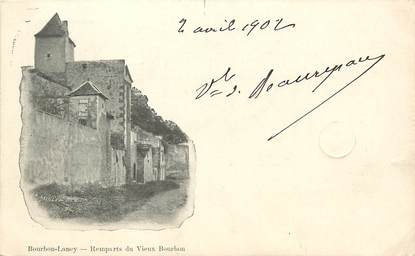 CPA FRANCE 71 "Bourbon Lancy, rempart du vieux Bourbon"