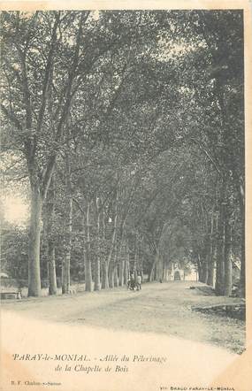 CPA FRANCE 71 "Paray le Monial, Allée du pèlerinage de la Chapelle de Bois"