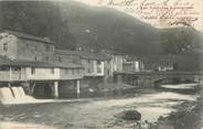 09 Ariege / CPA FRANCE 09 "Lacourt près Saint Girons, maisons anciennes sur le Salat"