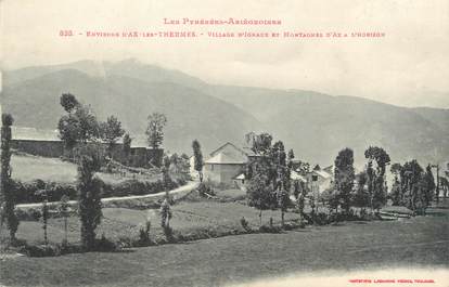 / CPA FRANCE 09 "Environs d'Ax Les Thermes, village d'Ignaux et montagnes d'Ax à l'Horizon"