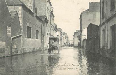/ CPA FRANCE 44 "Nantes, rue des Olivettes" / INONDATION 1904