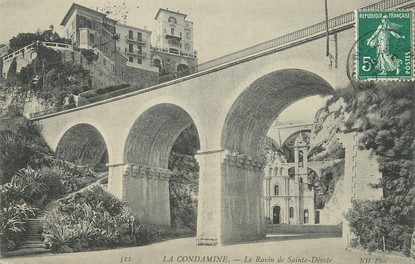/ CPA MONACO "La Condamine, le ravin de Sainte Dévote"