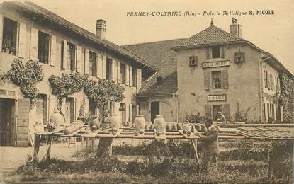 CPA FRANCE 01 "Ferney Voltaire, poterie artistique R. NICOLE"