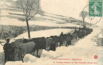 CPA FRANCE 01 "Petit Abergement, le chasse neige"