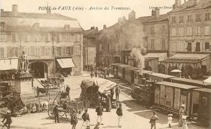 CPA FRANCE 01 "Pont de Vaux, arrivée des tramways"