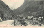 09 Ariege / CPA FRANCE 09 "L'Hospitalet, entrée du village et chantier du transpyrénéen"