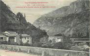 09 Ariege / CPA FRANCE 09 "Les Cabannes, carrefour de la vallée d'Aston et pont sur l'ariège"