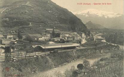 / CPA FRANCE 09 "Foix, quartier de la gare"