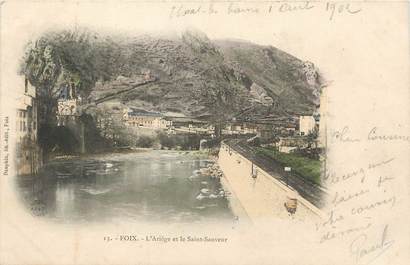 / CPA FRANCE 09 "Foix, l'ariège et le Saint Sauveur"