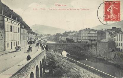 / CPA FRANCE 09 "Foix, vue sur l'ariège et route de Tarascon"