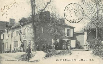 CPA FRANCE 35 "Saint Gilles, la Mairie et l'Ecole"