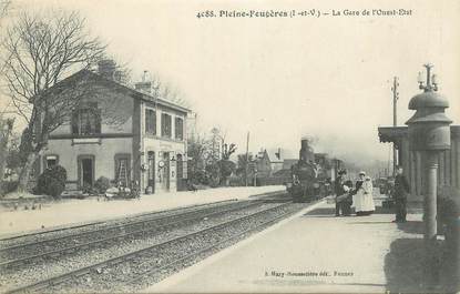 CPA FRANCE 35 "Pleine Fougères, la gare" / TRAIN