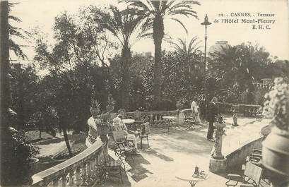 / CPA FRANCE 06 "Cannes, terrasse de l'hôtel Montfleury"