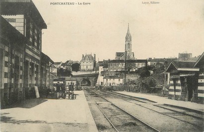 / CPA FRANCE 44 "Pontchâteau, la gare"