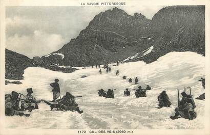 / CPA FRANCE 73 "Col des Veis" / CHASSEURS ALPINS