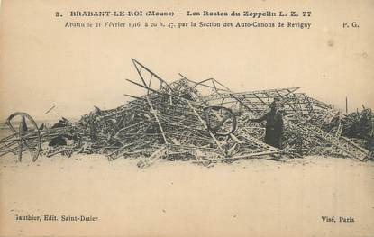 / CPA FRANCE 55 "Brabant le Roi, les reste du Zeppelin"