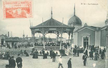 / CPA FRANCE 44 "Exposition de Nantes 1904, nr 14 le concert" / VIGNETTE