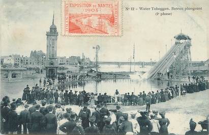 / CPA FRANCE 44 "Exposition de Nantes 1904, nr 12 bateau plongeant" / VIGNETTE