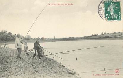 / CPA FRANCE 18 "La Pêche à l'Etang de Goule"