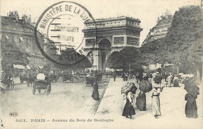 / CPA FRANCE 75016 "Paris; avenue du Bois de Boulogne"