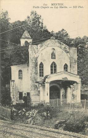 / CPA FRANCE 06 "Menton, Saint Jean, vielle chapelle au Cap Martin"